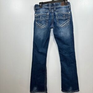 BKE‎ Denim Sabrina Bootcut Jeans Embellished Pockets Dark Wash Women's 29x35.5